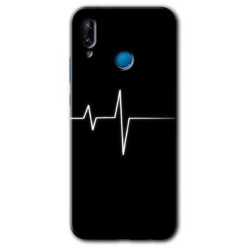 Huawei P20 Lite HD Baskılı Kılıf + 9D Tam Ekran Koruyucu - Heart Rytm