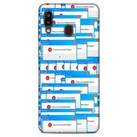 Retro (48) Desen Bumper Kılıf Renkli Samsung Galaxy A20 Kılıf