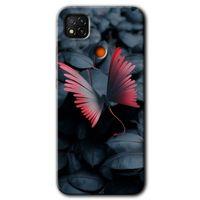 MRCİLETİSİM Xiaomi Redmi 9c Kılıf Kapak - Dark Butterfly +Hayalet Ekran Yandan Gözükmez