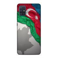 Samsung Galaxy A51 Uyumlu Kılıf Azarbaijan (9) Kılıf Kumaş Bayrak