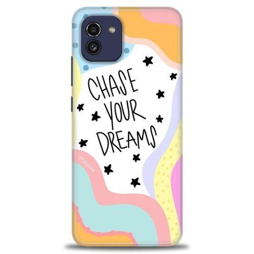 Samsung Galaxy A03 Kılıf HD Baskılı Kılıf - Chase Your Dreams + Tam Ekran Koruyucu