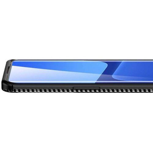 Xiaomi Mi 13 Ultra Kılıf Karbon Serisi Mat Fiber Silikon Negro Kapak - Lacivert