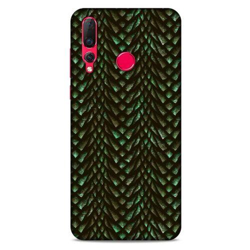 Huawei P Smart Z Kılıf Dragons (3) Kapak Ejderha Cilt Yeşil