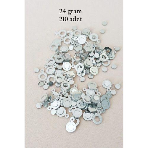 Oya Abiye Bileklik Kolye Pleksi Metalik Plastik Pul Gümüş Renk 24 gram 210 adet - BNC570