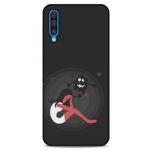 Samsung Galaxy A50 Kılıf Depresyon (34) Slim Armor Kılıf Yeşil Fuşya