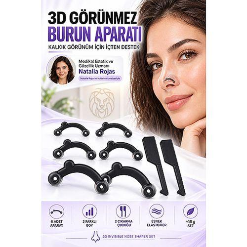 3D Görünmez Burun Aparatı Kalkık Burun Şekillendirici Set Gizli Burun Köprüsü Düzleştirici Aparat 723736