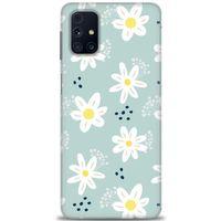 Samsung Galaxy M51 Kılıf HD Baskılı Kılıf - Papatyalar + Tam Ekran Koruyucu