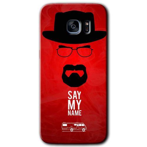 MRCİLETİSİM MRCİLETİSİM Samsung Galaxy S7 Edge Kılıf HD Desen Baskılı Arka Kapak + Temperli Cam - Say My Name