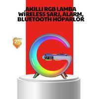 Kablosuz Şarjlı Atmosfer Lambası Bluetooth Hoparlör Ve Akıllı Alarm Özellikli
