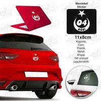Ağrı Plaka 04 Ay Yıldız Beyaz Sticker, Araba, Araç, Etiket, Aksesuar, Tuning, Modifiye, Arma