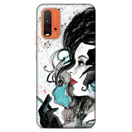 Lopard Xiaomi Redmi 9T Uyumlu Kılıf Sürreal Yüzler ♀ (24) Darbe Emici Kılıf Desenli