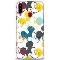 Samsung Galaxy A20S Kılıf HD Baskılı Kılıf - Renkli Mickey Mouse + Tam Ekran Koruyucu