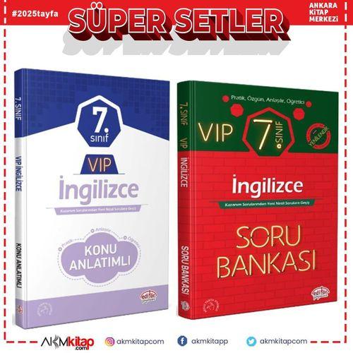 Editör Yayınları 7.Sınıf VİP İngilizce Konu ve Soru Bankası Seti 2 Kitap