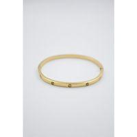 CRT Model Taşlı İnce  Bilezik - Altın