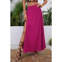 Kadın Yüksek Bel Yandan Yırtmaçlı Uzun Sandy Etek