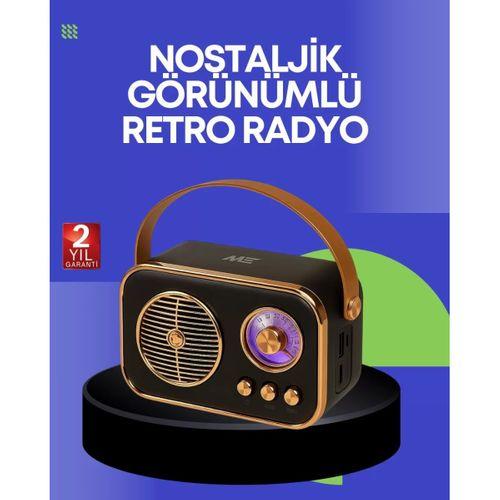 Klasik Retro Radyo – Bluetooth Destekli, Fm Özellikli Şarjlı Hoparlör