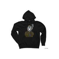 Panda Military Pilot Siyah Kapşonlu Sweatshirt Hoodie