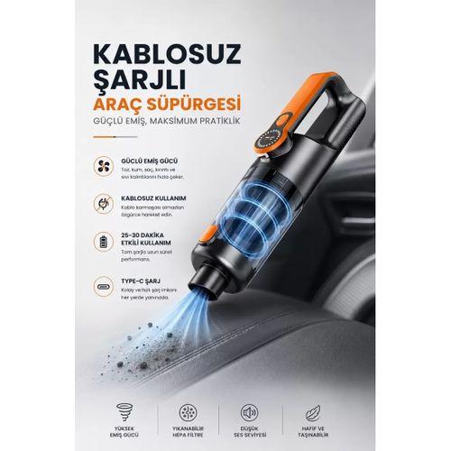 Kablosuz Şarjlı Araç Ve Ev Tipi El Süpürgesi