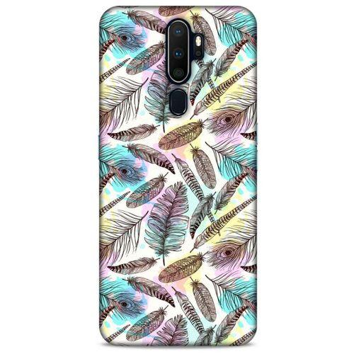 Oppo A9 2020 Kılıf Desenli Özel Seri Tüyler (2) Kabı