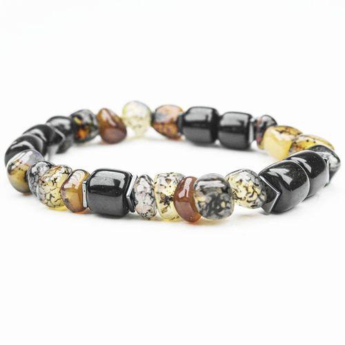 AKİK VE OLTU TAŞI  MİSİNA LASTİKLİ BİLEKLİK