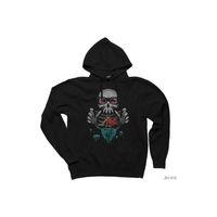 8bit Skull Siyah Kapşonlu Sweatshirt Hoodie