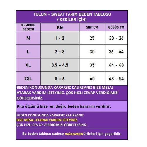 Happy Pony İkili Takım – Sevimli Pony Desenli Kedi Tulum & Sweat Kombini Kedi Kıyafeti