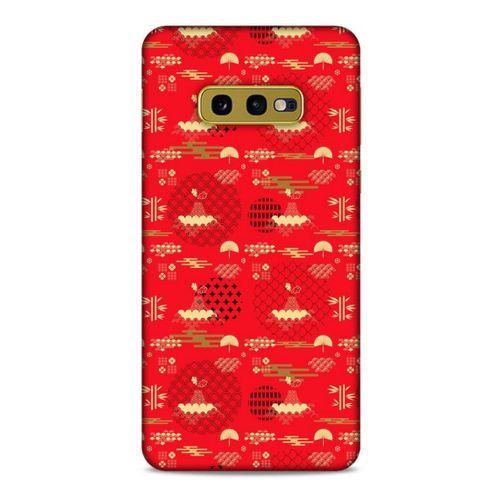 Samsung Galaxy S10e Kılıf Japonya (1) Kılıfı Sarı Kırmızı