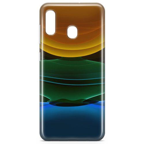 Samsung Galaxy A20 Kılıf Yer Gök Güneş Arka Kapak Koruma Desenli Full Koruyucu
