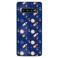 Samsung Galaxy S10 Uyumlu Kılıf Mavi Delisi (30) Silicone Case Galaksi