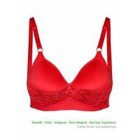 Alışveriş Meydanı Kadın Kırmızı Dantelli Toparlayıcı Küçültücü Balensiz Boş Kap Sütyen