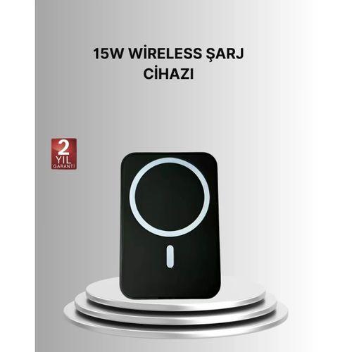 360° Döner Başlıklı Magsafe Araç Telefon Tutucu 15w Güvenli Kablosuz Şarj