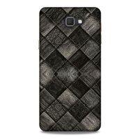 Samsung Galaxy J7 Prime Kılıf Patchwork (25) Antişok Kapak Siyah Gri