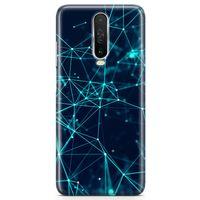 Xiaomi Redmi K30 Kılıf Yeşil Ağ Arka Kapak Koruma Desenli Full Koruyucu