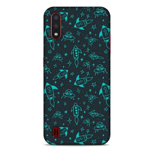 Samsung Galaxy A01 Uyumlu Kılıf Yeşil Delisi (46) Core Armor Kılıf Tropikal orman yeşili