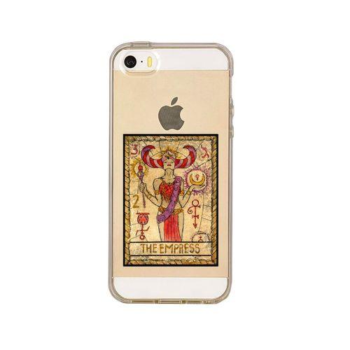 iPhone 5 The Empress Desenli Premium Şeffaf Silikon Kılıf