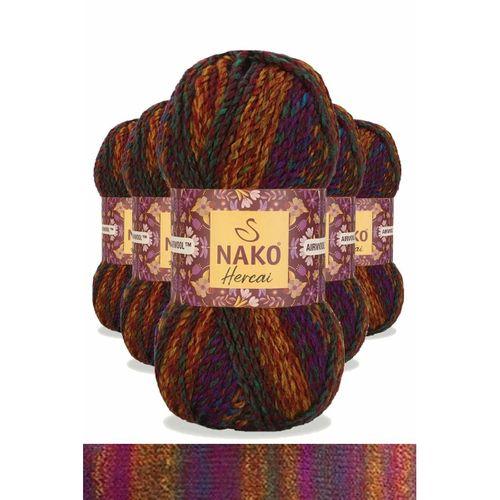 5 Adet Hercai Ebruli Hırka Kazak Atkı Bere El Örgü İpi Yünü 7131