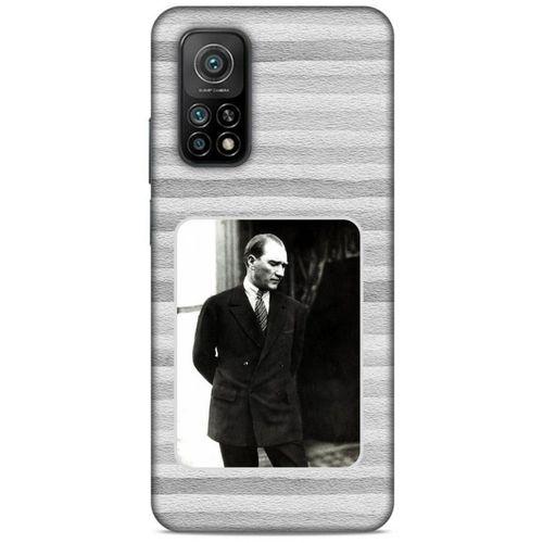 Xiaomi Mi 10T 5G Kılıf Atatürk (36) Glitter Kılıf Gri Kumlar