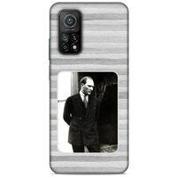 Xiaomi Mi 10T 5G Kılıf Atatürk (36) Glitter Kılıf Gri Kumlar