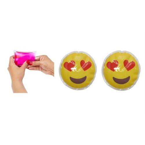 Kalp Emoji Cep Sobası,El Isıtıcı,2 Adet Sıcak Su Torbası Pvc 9Cm