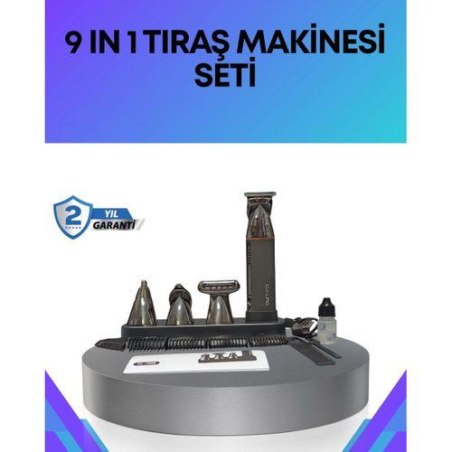 Çok Fonksiyonlu 9’u 1 Arada Tıraş Makinesi Şarjlı Saç Sakal Düzeltici