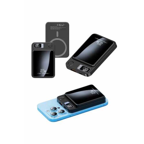 Taşınabilir Şarj Magsafe Powerbank 10.000 Mah Hızlı Şarj Led Göstergeli Kablosuz