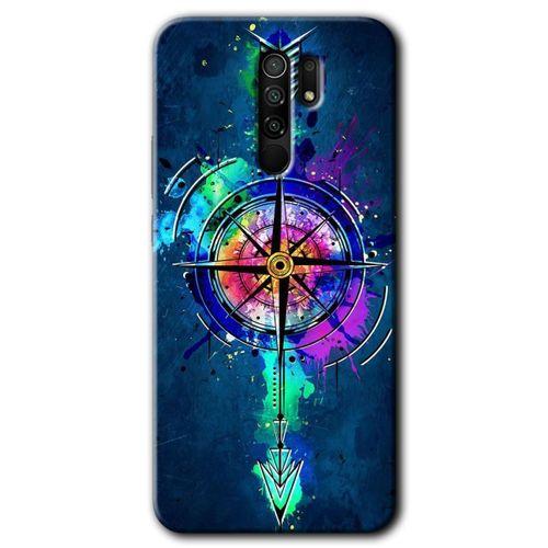Xiaomi Redmi 9 Kılıf Baskılı Kapak - Gizemli Pusula +Tam Kaplayan Mat Seramik
