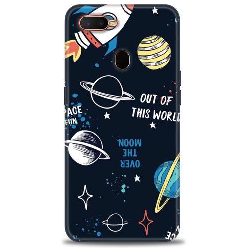 Oppo A5S Kılıf HD Baskılı Kılıf - Space Fun + Tam Ekran Koruyucu