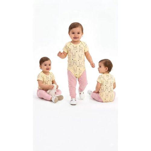 6/18 Ay Baskılı Zıbınlı Penye Bebek Takımı