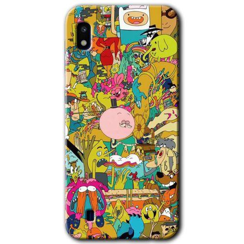 MRCİLETİSİM Samsung Galaxy A10 Kılıf HD Desen Baskılı Arka Kapak + Temperli Cam - Süper Çizgi Kahramanlar 2