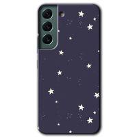 MRCİLETİSİM Samsung Galaxy S22 Plus Kılıf HD Desen Baskılı Arka Kapak + Temperli Cam - Gökyüzü Yıldız