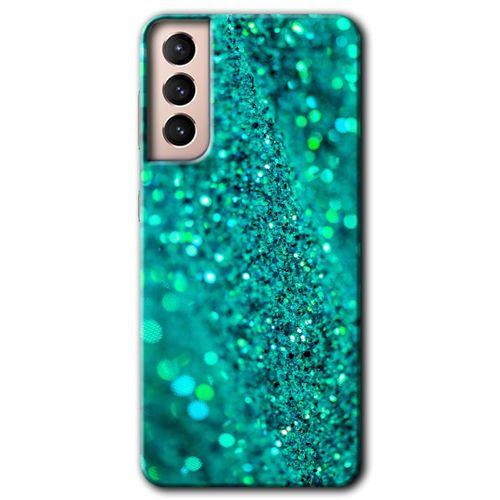 MRCİLETİSİM Samsung Galaxy S21 Kılıf HD Desen Baskılı Arka Kapak + Temperli Cam - Diamonds