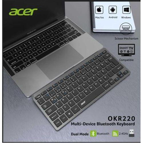Acer Okr220 Siyah Multidevice Dual Mode 2.4ghz Bluetooth Klavye (smart Tv)(android)