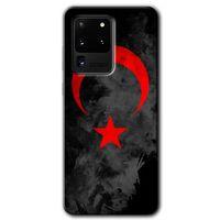 Galaxy S20 Ultra Kılıf HD Desen Baskılı Arka Kapak - Black Ayyıldız