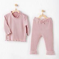 Andywawa Andywawa AC25093 Sweet Penguin 2'Li Bebe Takım Pink